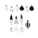 thumbnail image 2 of 32 Uds Adornos Navideños Bolas De Navidad Adornos Para Fiesta Año Nuevo Boda Negro Blanco, 2 of 3