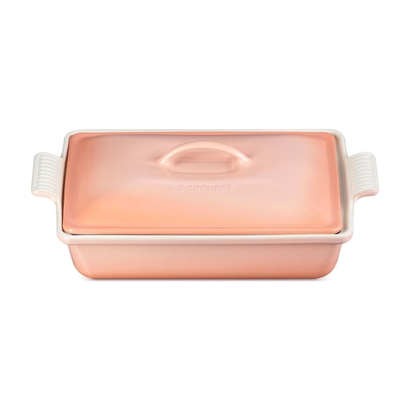 Cazuela Stoneware Heritage Peche De 4 Litros Con Tapa