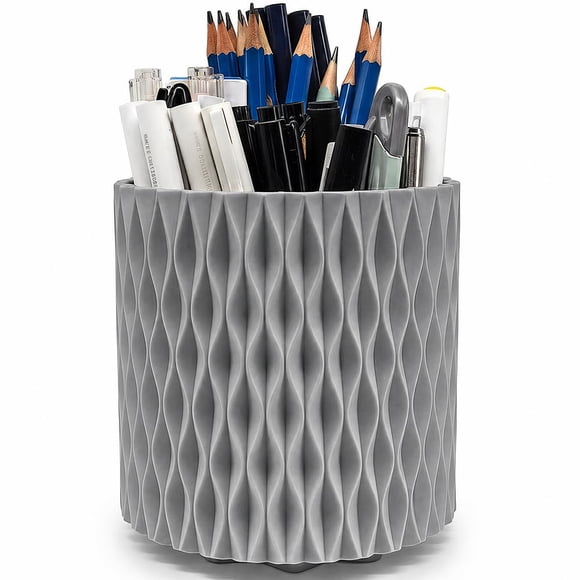 CADDY Lebenrich Portaplumas Giratorio de 5 Compartimentos Gris