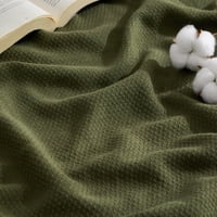 Manta Bedsure 100% Algodón Tamaño King Verde Oliva