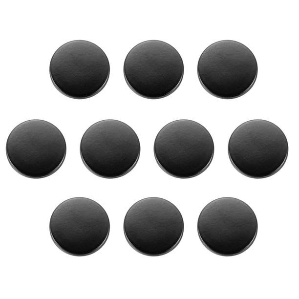 Uxcell 10pcs Botones Redondos de Metal 12.5mm Botones de Costura Planos de Aleación, Negro Sólido