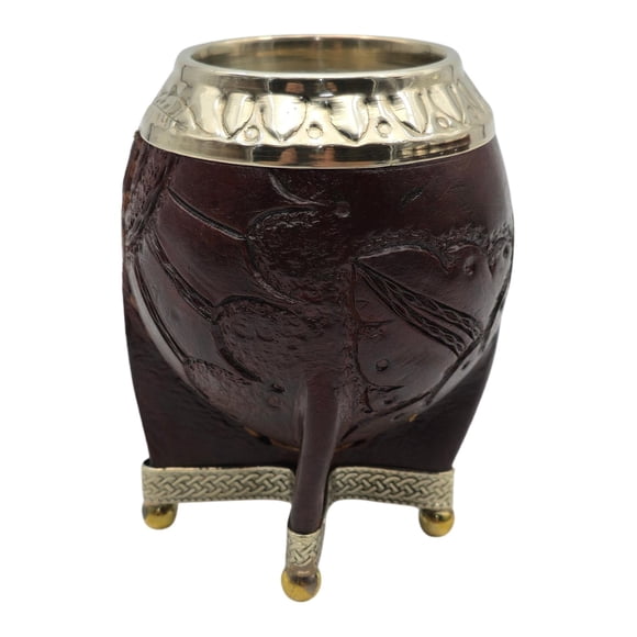 Mate Torpedo Borravino de Calabaza con Virola Cincelada cafe Clasico