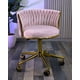 thumbnail image 2 of Silla Escritorio Giratoria Queen Base Dorada - Rosa, 2 of 4