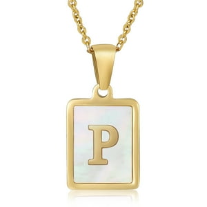 Collar Heshpaws Shell Initial Necklace 18 In Dorado