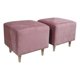 thumbnail image 2 of Poufs Cuadrados En Felpa Palo Rosa, 2 of 3
