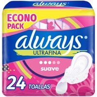 Toallas Higiénicas Ultrafina Flujo Moderado Suave 24 Un Always