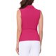 thumbnail image 3 of INSPIRE CHIC Blusa asimétrica sin mangas con cuello en V cruzado y solapa para mujer, informal y elegante, L Rosa intenso, 3 of 6