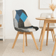 thumbnail image 3 of Silla Eames Patchwork Acolchada Tela Wood - Celeste, 3 of 7