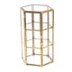 thumbnail image 1 of Flor Inmortal Europea 3D Hexagonal Glass Flower Room Candelabro Cobre, 1 of 3