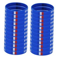 Ioensy - 24X Pulseras Con Bandera Pulseras Patrióticas Para Eventos Deportivos Patrióticos Favor De Fiesta Francia