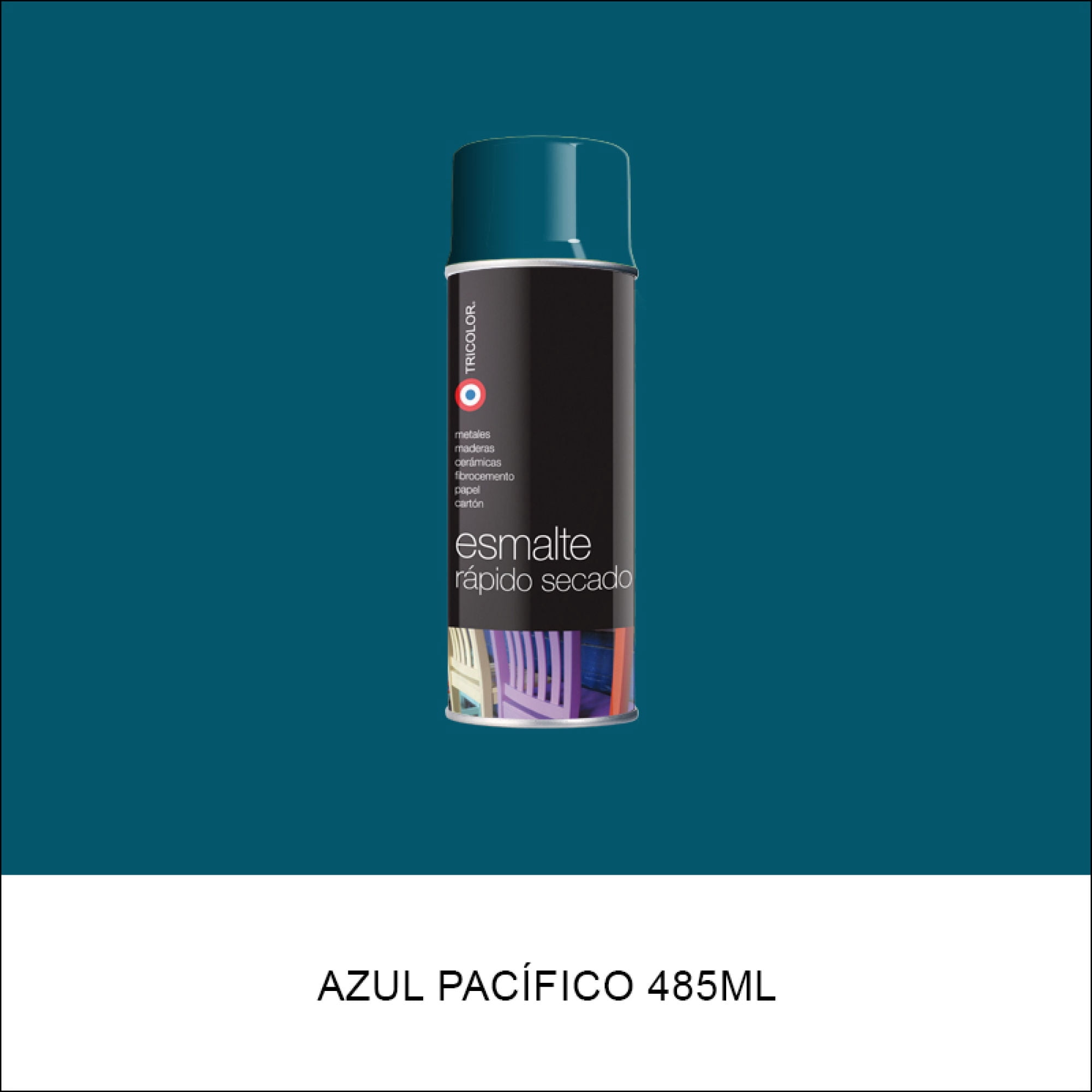 Tricolor - Pintura Esmalte Brillante En Spray Sintético Azul Pacifico