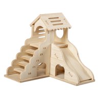 Magideal - Casa De Madera Para Hámster, Escondite De Hámster, Escondite, Suministros De Escondite, Jaula De Juguete De Madera, Accesorios Para Lemmings, Hámster, Estilo B