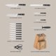 thumbnail image 3 of Juego de Cuchillos de Cocina Martha Stewart Lockton de 16 Piezas con Bloque, 3 of 6