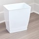 thumbnail image 2 of Bote de basura iDesign de plástico rectangular para spa, 9.5 l, 2.5 galones, blanco, 2 of 3