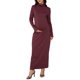 thumbnail image 1 of INSPIRE CHIC Vestido de Maternidad de Manga Larga con Cuello Alto y Fruncido Lateral de Punto Ajustado 2026 Vestidos de Embarazo para Otoño Invierno M Rojo, 1 of 6