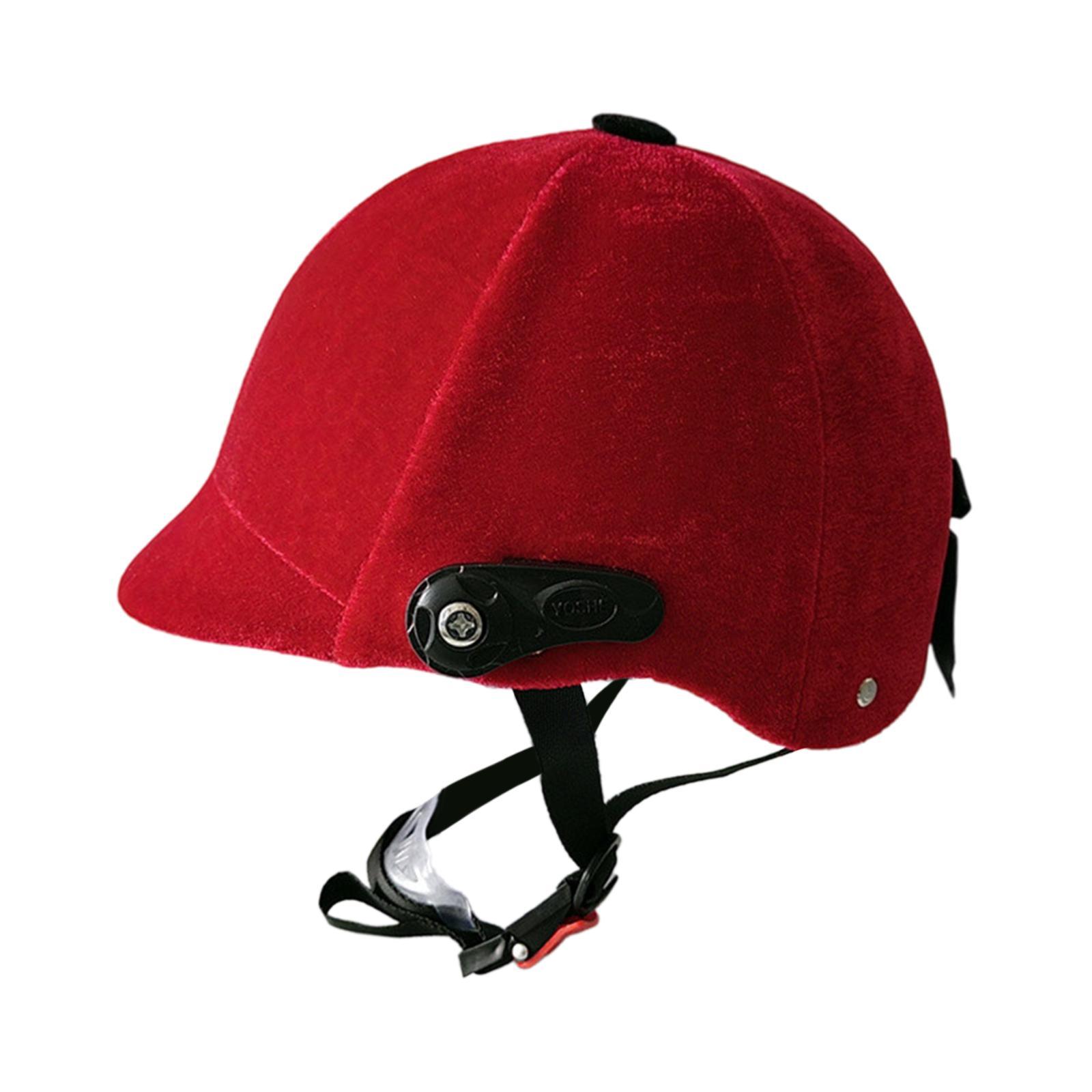 Ioensy - Casco Para Montar A Caballo, Fácil De Usar, Exterior De Terciopelo, Decorativo, Equipo Para Montar A Caballo, Sin Espejo.