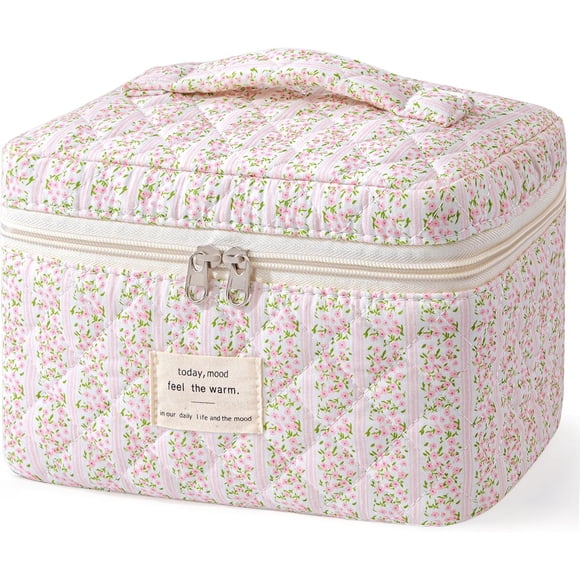 Neceser HBselect Grande Acolchado Algodón Floral 24x16x16 cm