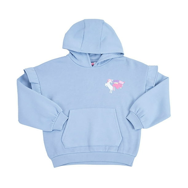 Poleron Niña Kids Hoodie Celeste Corona