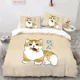 thumbnail image 1 of v1800 Bed Sheets Cute Kitten Duvet Cover Pillow Case Mofusand Anime Shark Cat Bedding Set Single Double Queen Size Teen Gift Room Decor PCS set 3-Piece Bedding Set (1 Duvet Cover + 2 Pillow Shams) Bed, 1 of 5