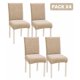 thumbnail image 1 of Packx4 De Fundas Para Silla Elástica Ajustable Texturizada Beige, 1 of 4