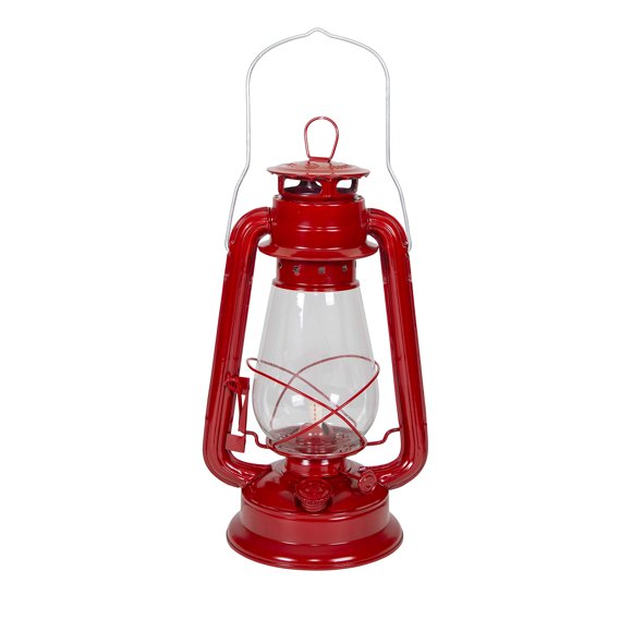 Linterna Hurricane Stansport 12 (30 cm) en forma de globo de cristal de metal rojo
