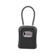 thumbnail image 2 of Caja de seguridad para llaves con combinación de 4 dígitos, grillete de cable de acero, resistente a la intemperie, portátil para perilla de puerta o , negro, 2 of 5