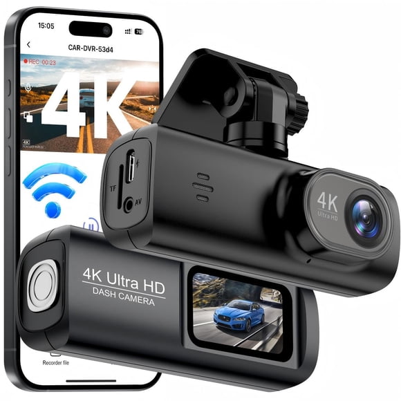 Cámara para auto FYAIRO V22 4K Ultra HD con Wi‑Fi y visión nocturna