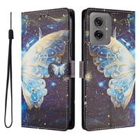 Foxdock Funda Tipo Cartera Para Motorola Moto G55 Con Soporte Y Correa – Diseño De Patrones Lindos