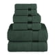 thumbnail image 1 of Juego de toallas Elegant Comfort de algodón de primera calidad, 6 piezas, color verde cazador, 1 of 9