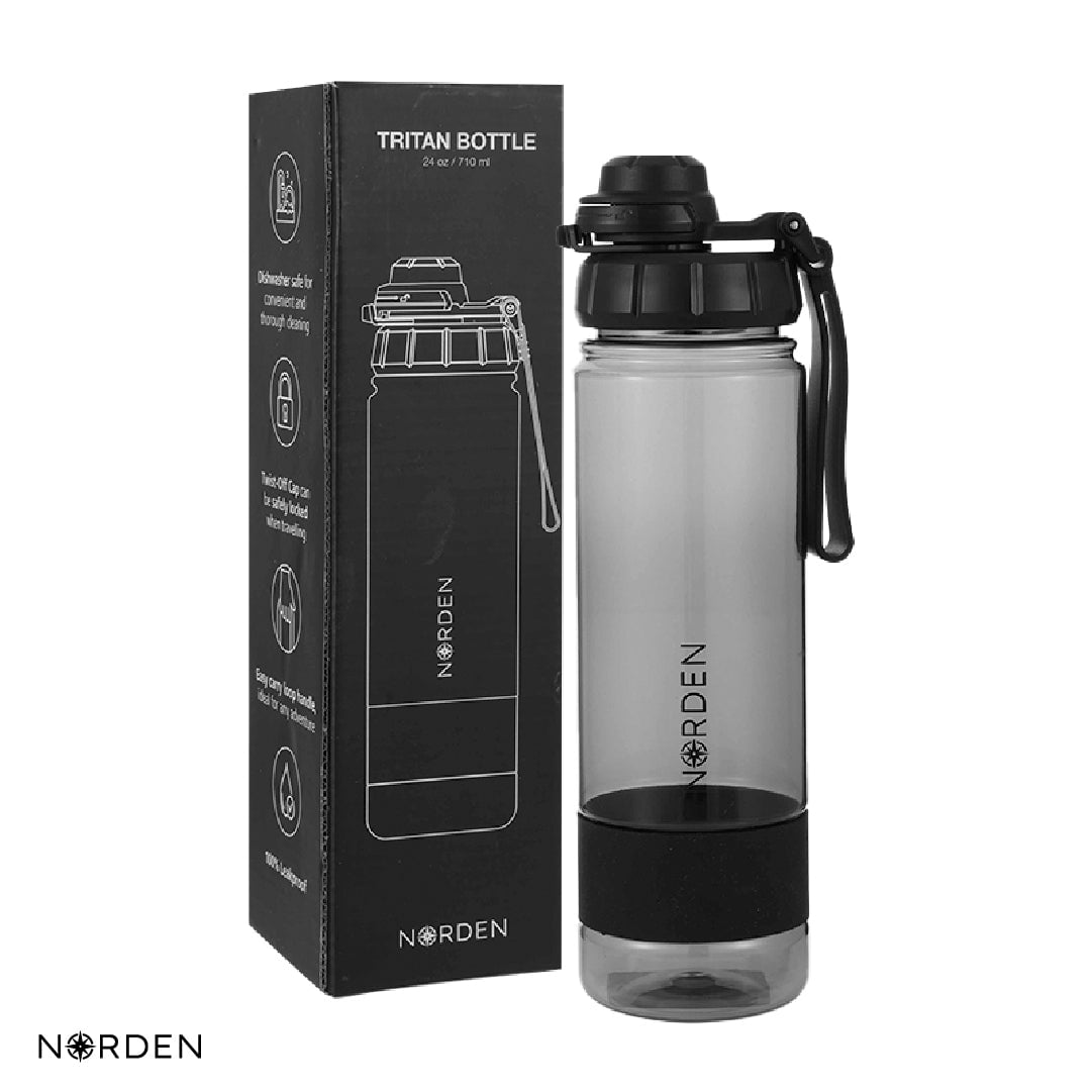 Botella Deportiva Tritan Black 710 Ml Norden 1 Un