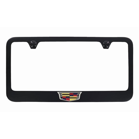 Marco para Placa de Licencia Cadillac Crest con Recubrimiento en Polvo Negro
