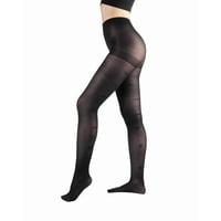 Ingesa - Panty Negra 70 Denier Diseño 8 Geométrico L-Xl Negro