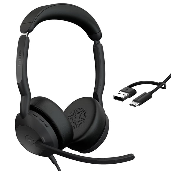 Auriculares Jabra Evolve2 50 con cable de doble oreja y cancelación de ruido