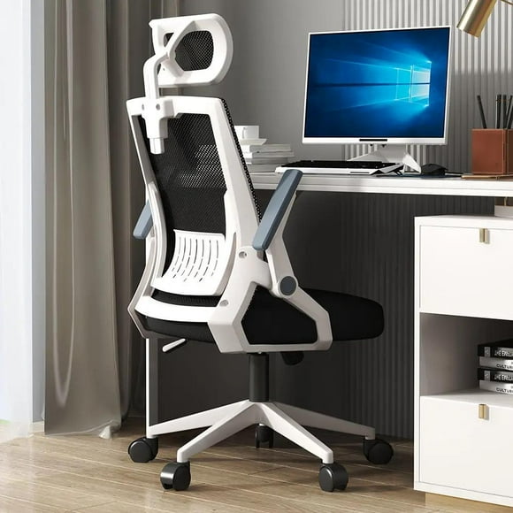Silla Ejecutiva de Oficina Ergonomic Plus color blanco y negro