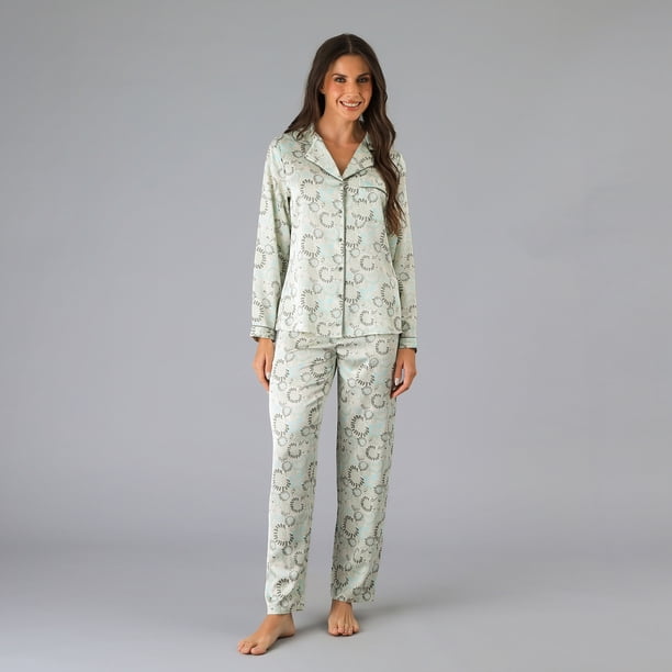 Set Camisero + Pantalon Satin Print Flores Mujer 33958-275