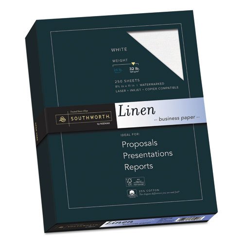 Papel Southworth 21x28 cm 32 lb 250 hojas con acabado de lino