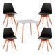 thumbnail image 1 of Juego De Comedor Cuadrado Con 4 Sillas Eames negro, 1 of 5