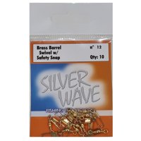 Silver Wave - Destorcedor Con Snap Para Pesca Bronce #12 Sobre Con 10Unid