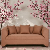 Muebles Altiro - Sofá Efrain 3 Cuerpos - Tela Lino Mostaza