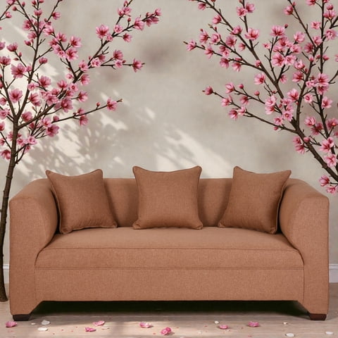 Muebles Altiro - Sofá Efrain 3 Cuerpos - Tela Lino Mostaza