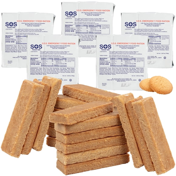 Barra de comida S.O.S. Food Lab 3600 Cal 5 unidades (galletas)