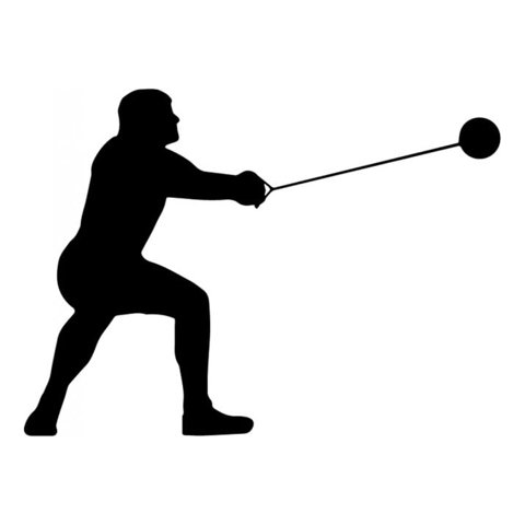 Rienda Libre Graphics - Decomural Hammer Throw Athletics Sports Ws-34552
