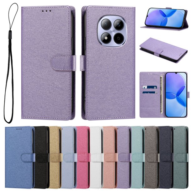Cartera Funda para Xiaomi Redmi Note 15 Pro 4G Carga Inalámbrica, Lila