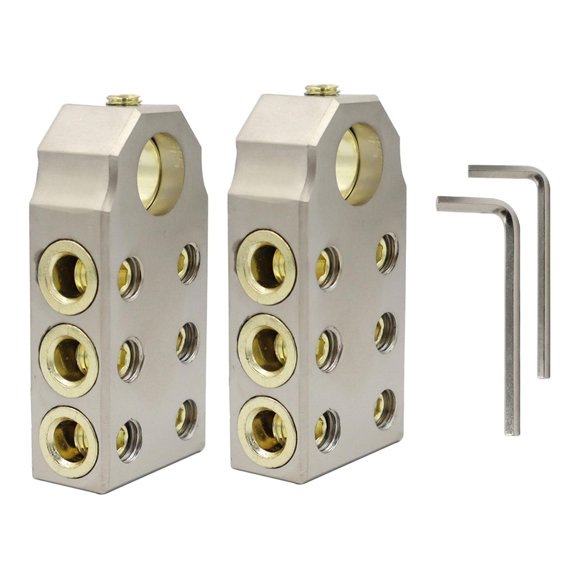 Abrazadera de conector de terminal de automóvil, terminales (+/-) Post positivo y (+/-) Universal para camiones, barcos, automóviles marinos