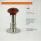 thumbnail image 2 of Tamper de Café KuGuo 58,5 mm Ripple‑Dis Marrón Rojizo, 2 of 8