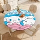 thumbnail image 4 of Cinnamoroll-theme Fitted Round Tablecloths Elastic Edged Table Covers Waterproof Table Cloth for Kitchen Holiday Party Tables Decor 120cm, 4 of 6