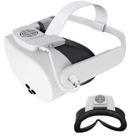 Genérico - Vr Gafas De Refrigeración Del Ventilador Para Meta Quest 3S De Tres Velocidades Ajustable Con La Carga De Luz De Visualización Vr Casco Radiador-Blanco