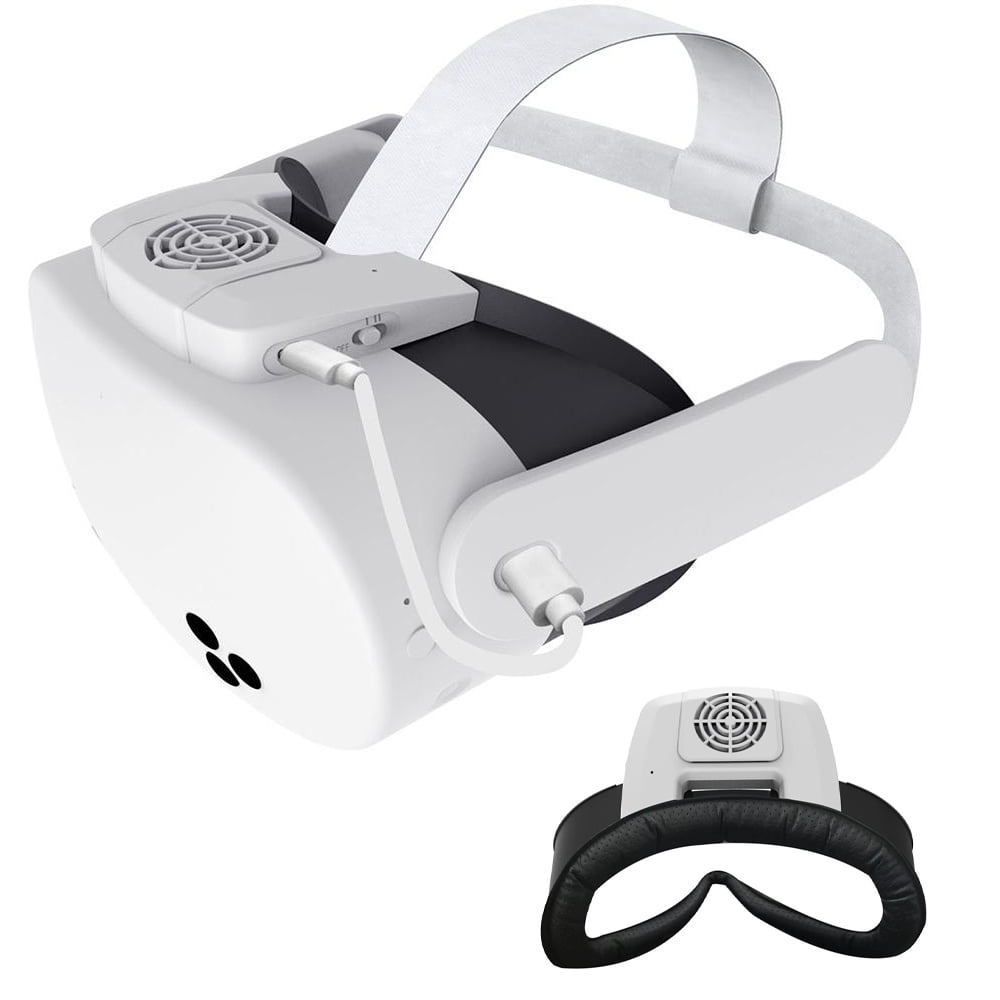 Genérico - Vr Gafas De Refrigeración Del Ventilador Para Meta Quest 3s De Tres Velocidades Ajustable Con La Carga De Luz De Visualización Vr Casco Radiador-blanco