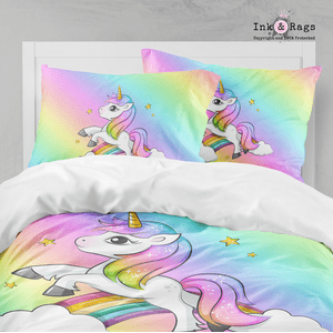 Milsleep - Colección De Ropa De Cama Rainbow Bright Unicorn Big Kids