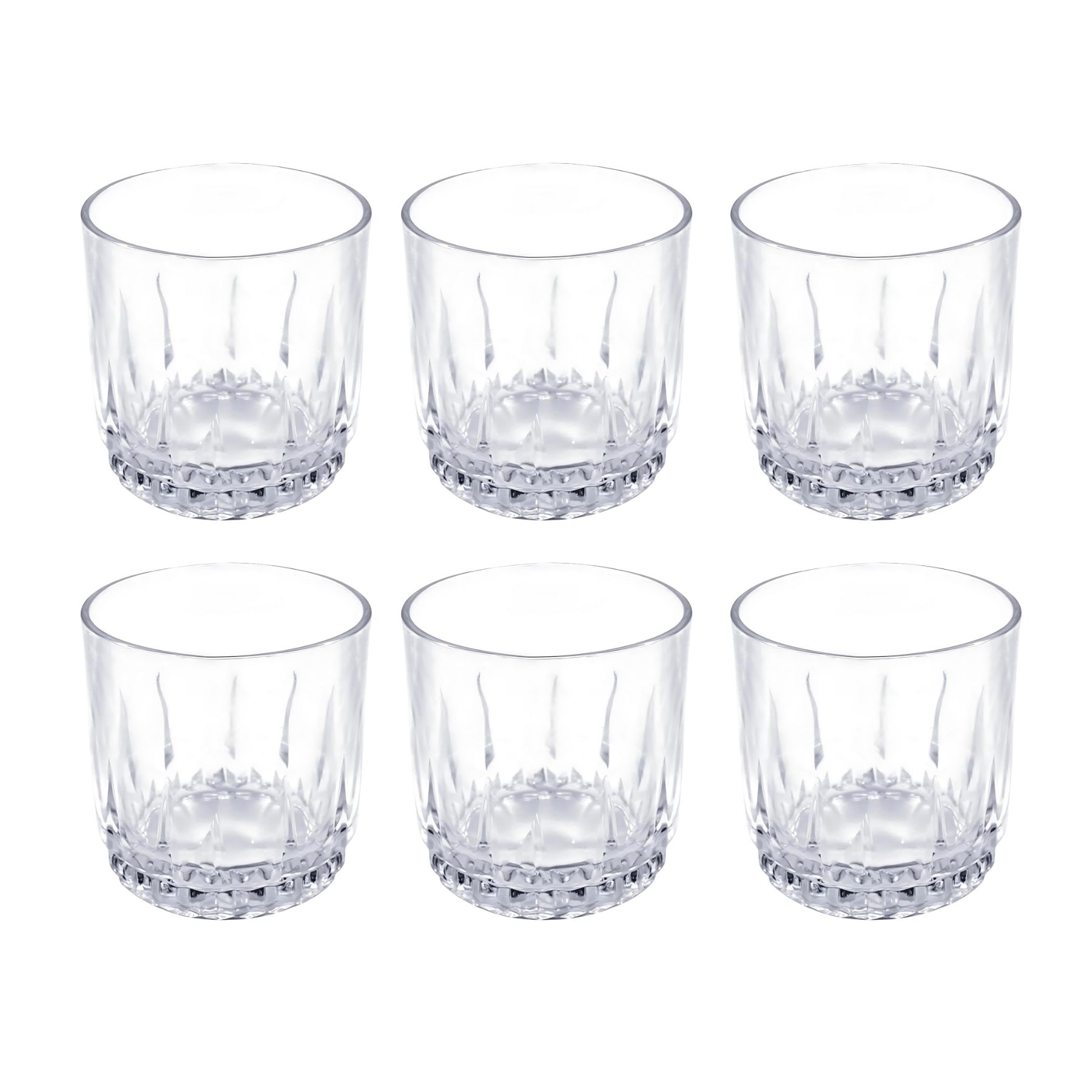 Disparo - Set 6 Vasos Bajos Whisky Cristar Prisma Rocks 306Ml
